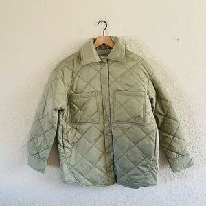 Billabong Light Green Quilted Camp Puffer Jacket NWT